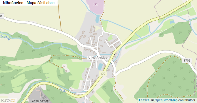 Nihošovice - mapa části obce