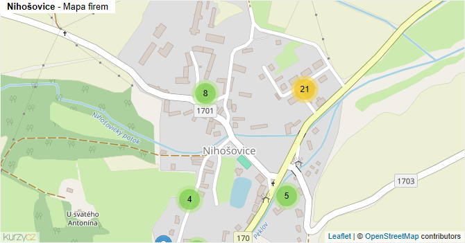Nihošovice - mapa firem