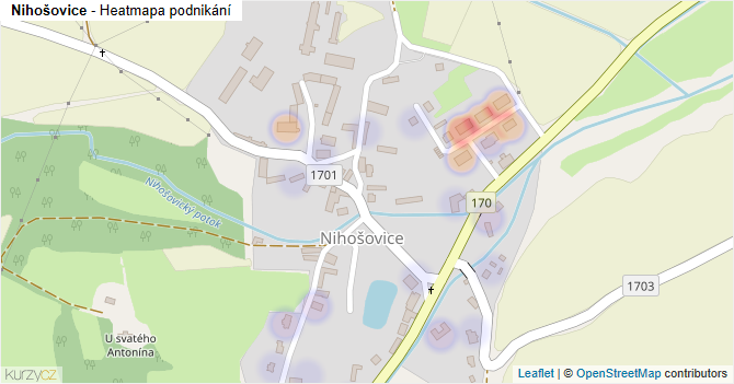 Nihošovice - mapa podnikání