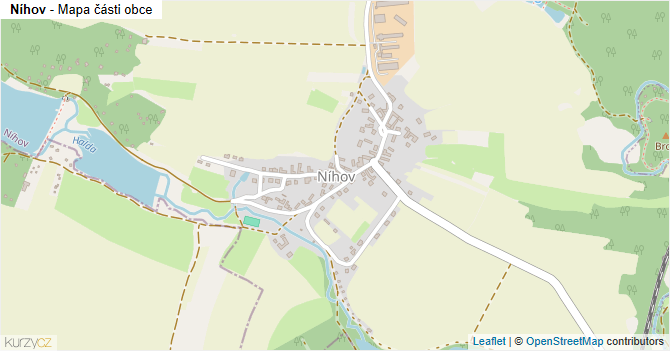 Níhov - mapa části obce