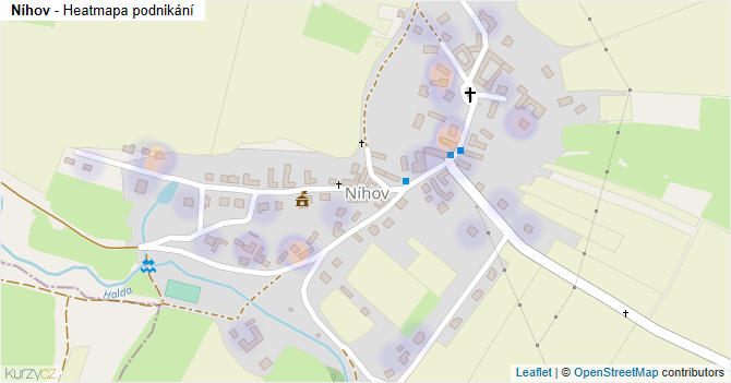 Níhov - mapa podnikání
