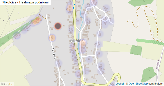 Nikolčice - mapa podnikání