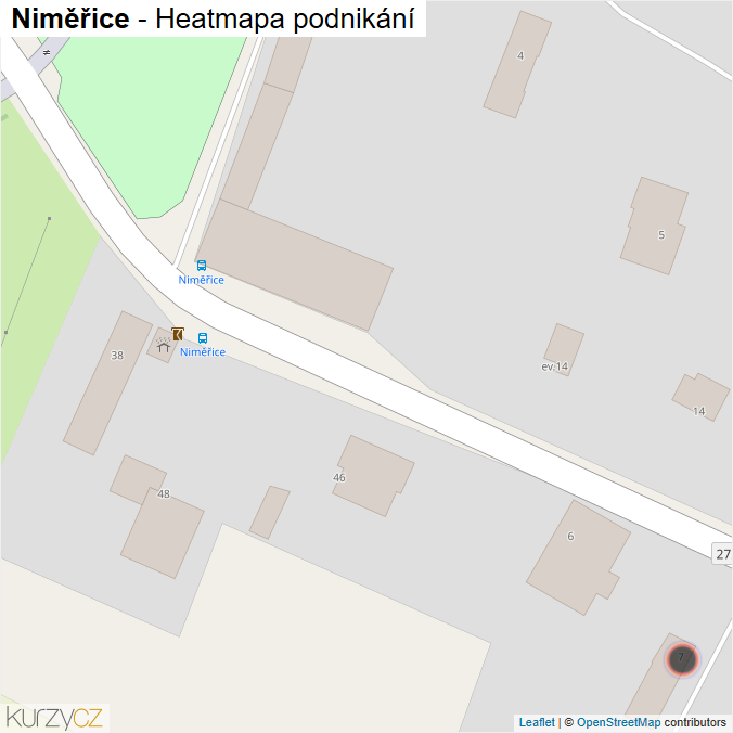 Mapa Niměřice - Firmy v obci.