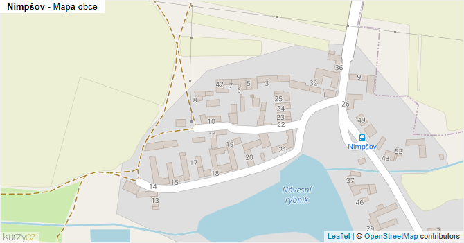 Nimpšov - mapa obce