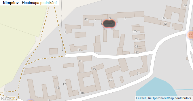 Nimpšov - mapa podnikání