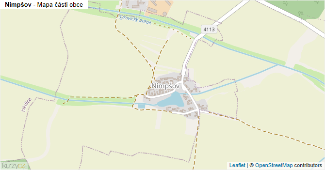 Nimpšov - mapa části obce