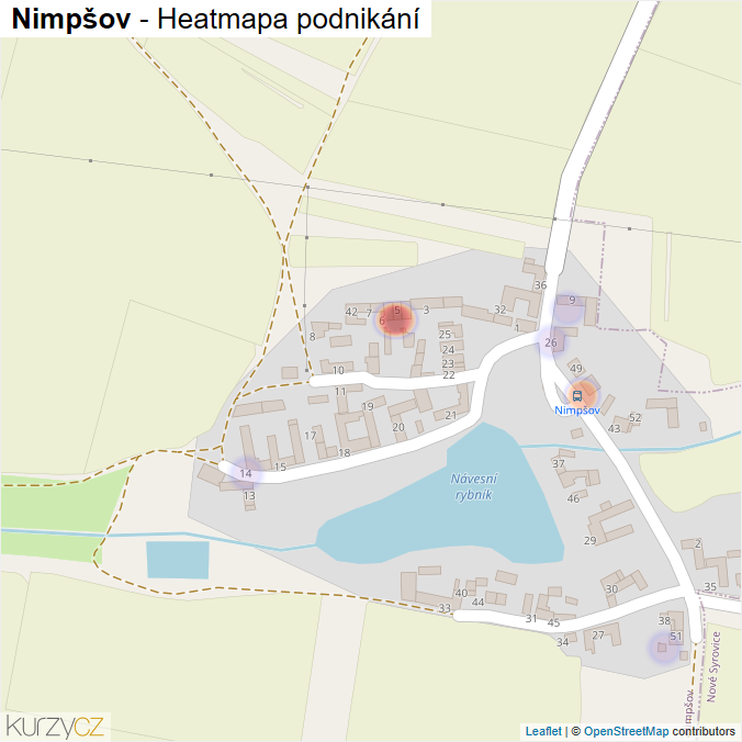 Mapa Nimpšov - Firmy v části obce.