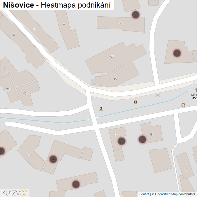 Mapa Nišovice - Firmy v obci.