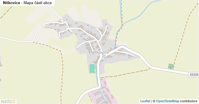 Nítkovice - mapa části obce