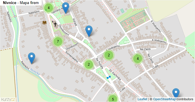 Nivnice - mapa firem