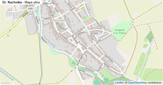 Dr. Kachníka - mapa ulice