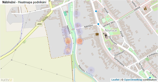 Nábřežní - mapa podnikání