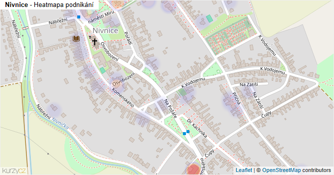 Nivnice - mapa podnikání