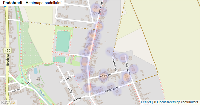 Podohradí - mapa podnikání