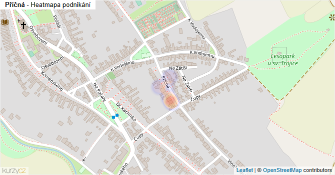 Příčná - mapa podnikání