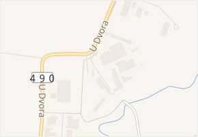 U Dvora v obci Nivnice - mapa ulice