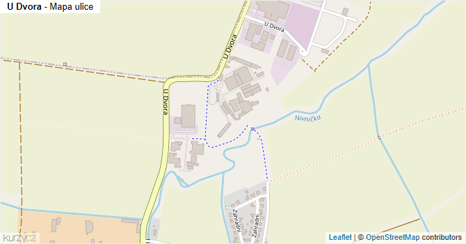 U Dvora - mapa ulice