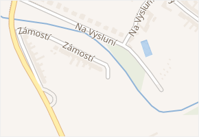 Zámostí v obci Nivnice - mapa ulice