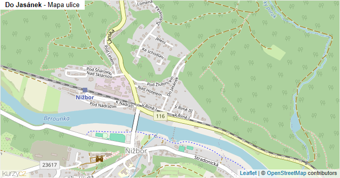 Do Jasánek - mapa ulice