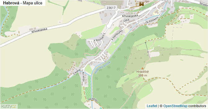 Habrová - mapa ulice
