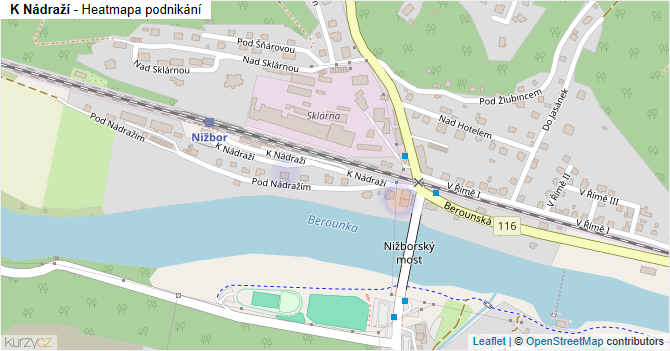 K Nádraží - mapa podnikání