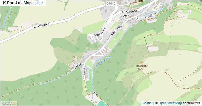 K Potoku - mapa ulice
