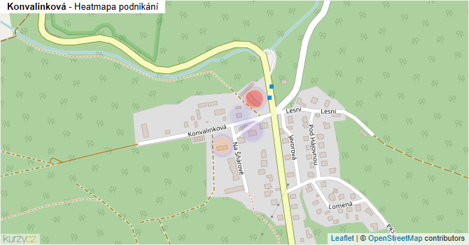 Konvalinková - mapa podnikání