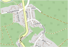 Lomená v obci Nižbor - mapa ulice