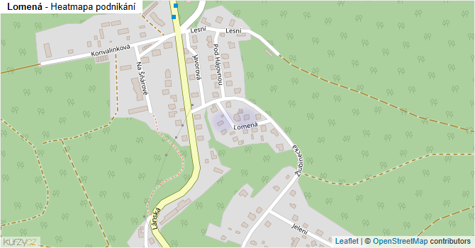 Lomená - mapa podnikání