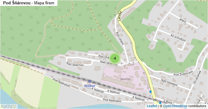 Pod Šňárovou - mapa firem
