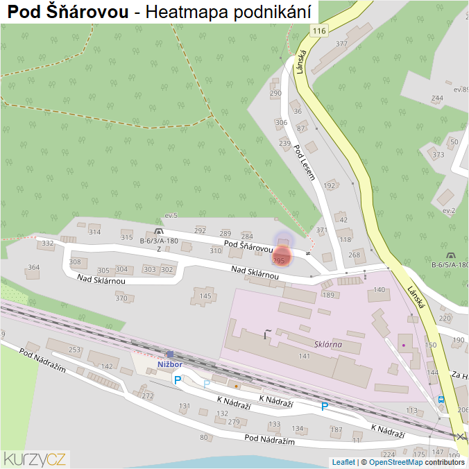 Mapa Pod Šňárovou - Firmy v ulici.