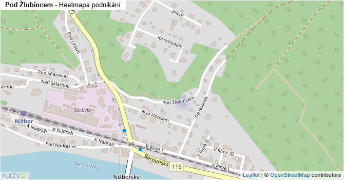Pod Žlubincem - mapa podnikání