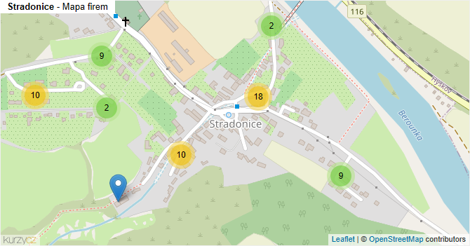 Stradonice - mapa firem
