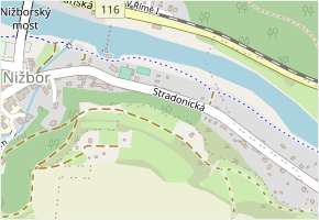 Stradonická v obci Nižbor - mapa ulice
