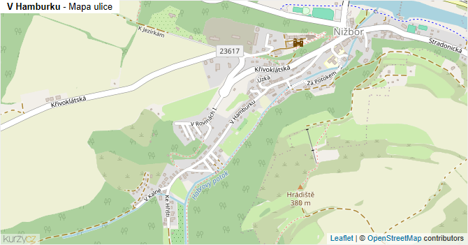 V Hamburku - mapa ulice