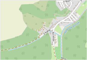 V Kalné v obci Nižbor - mapa ulice