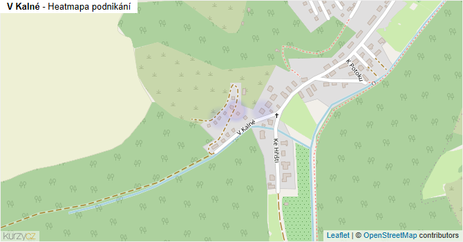 V Kalné - mapa podnikání