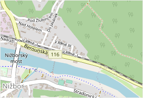 V Římě V. v obci Nižbor - mapa ulice