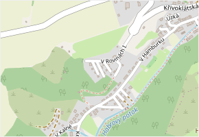 V Rovinách IV. v obci Nižbor - mapa ulice