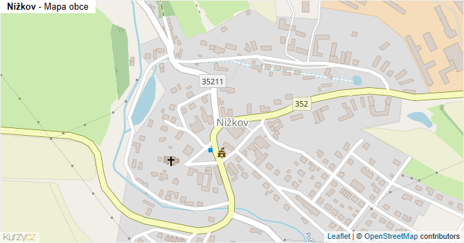 Nížkov - mapa obce