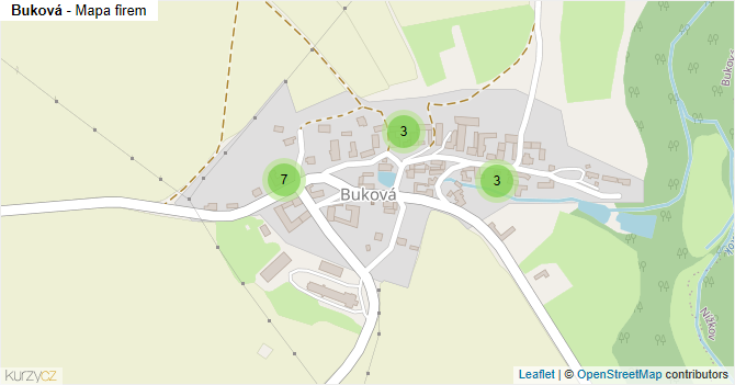 Buková - mapa firem