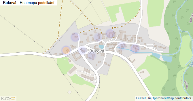 Buková - mapa podnikání