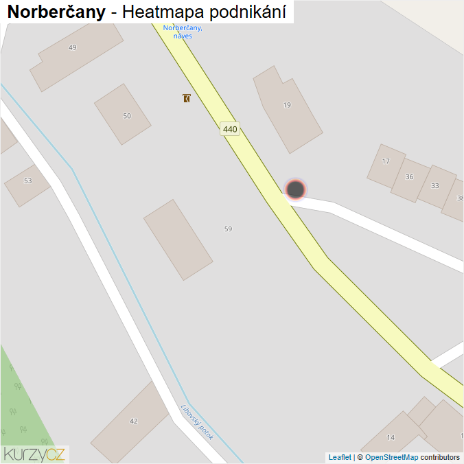 Mapa Norberčany - Firmy v obci.