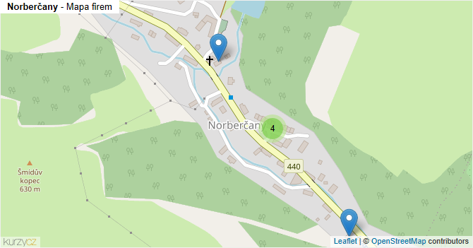 Norberčany - mapa firem