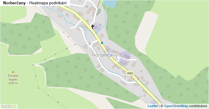 Norberčany - mapa podnikání