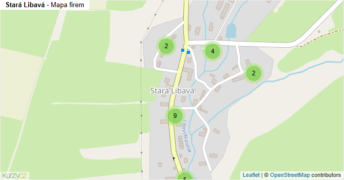 Stará Libavá - mapa firem