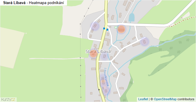 Stará Libavá - mapa podnikání