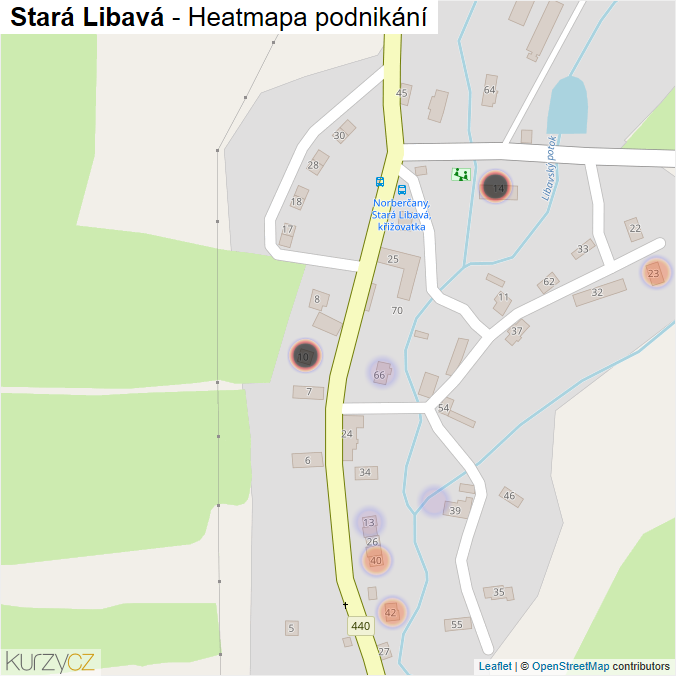 Mapa Stará Libavá - Firmy v části obce.