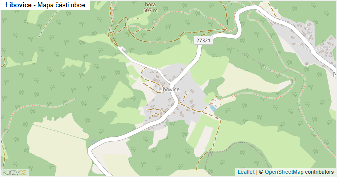 Libovice - mapa části obce