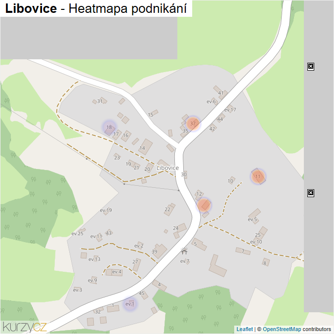 Mapa Libovice - Firmy v části obce.